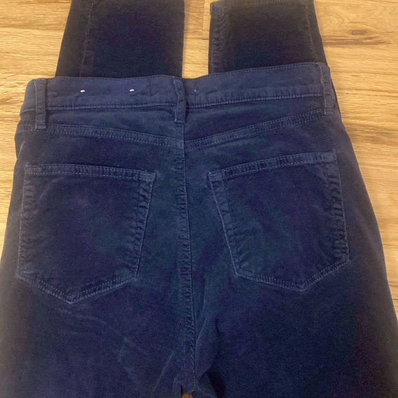 LOFT Navy Blue Velvet Tapered Leg Pants - Picture 4 of 4